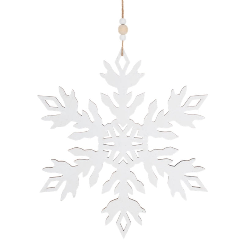 Large Wood Snowflake Ornament
