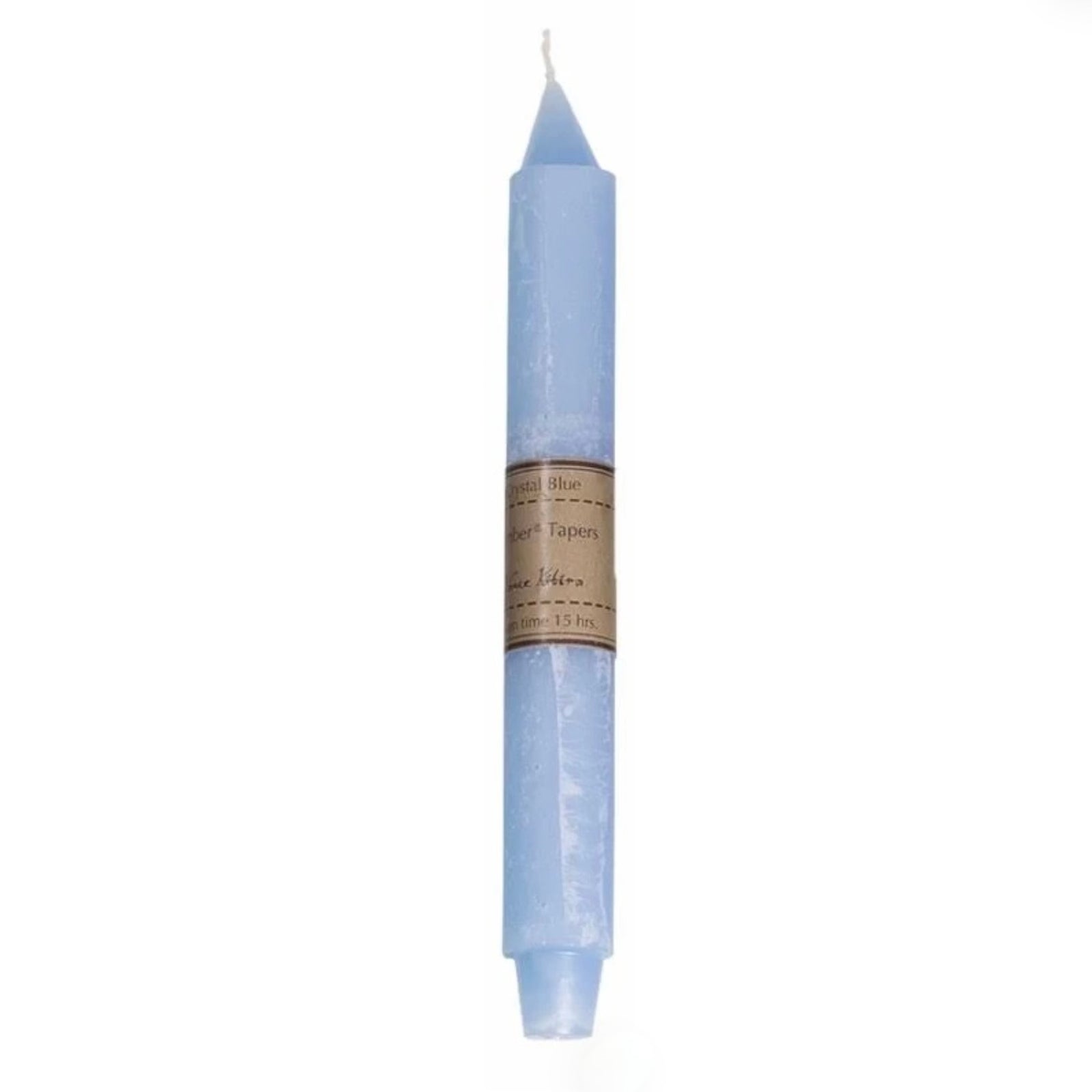 Vance Kitira Timber Taper Trunk Candle - Crystal Blue
