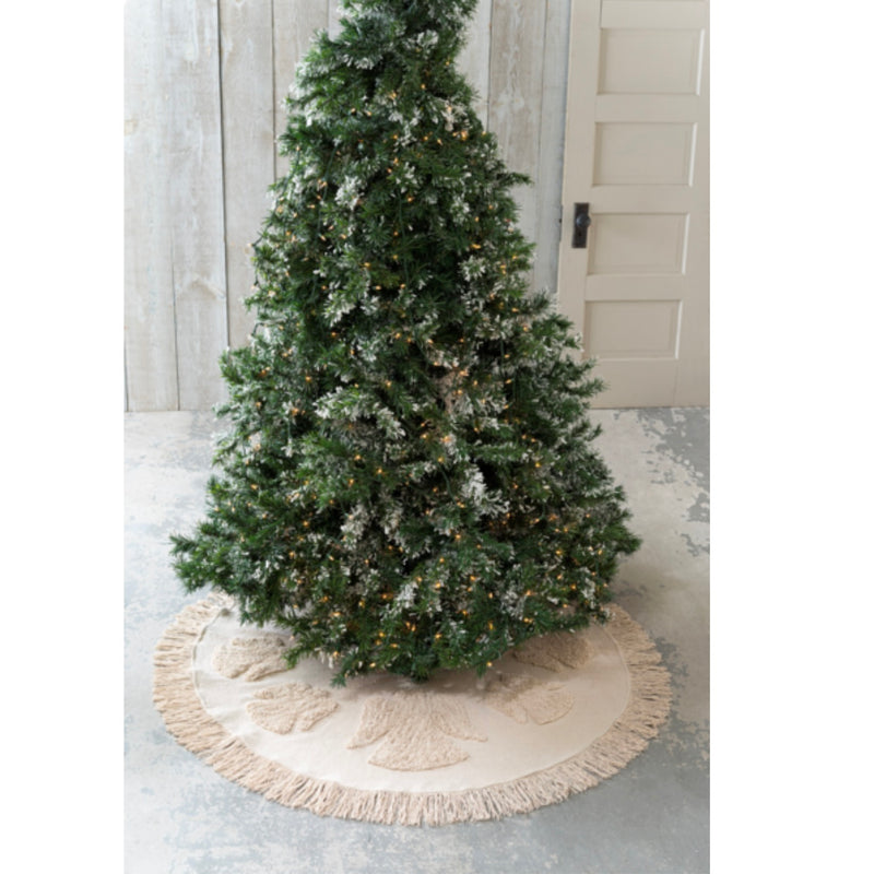 Natural Cotton Tufted Angel Tree Skirt