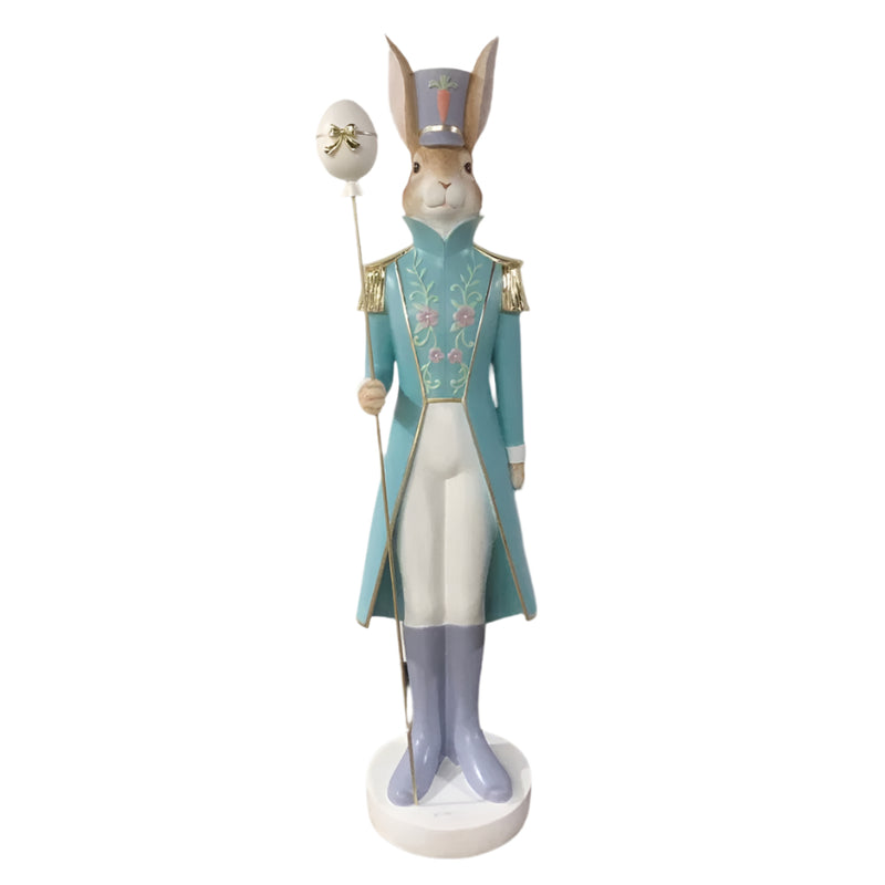 Blue Bunny Soldier with Egg Staff