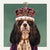 Lucia Heffernan King Charles with Crown Greeting Card