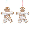 Gingerbread `Lace` Man resin Ornament | Putti Christmas Decorations