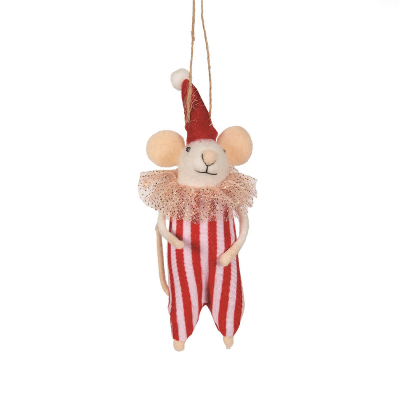 Circus Clown Mouse Ornament