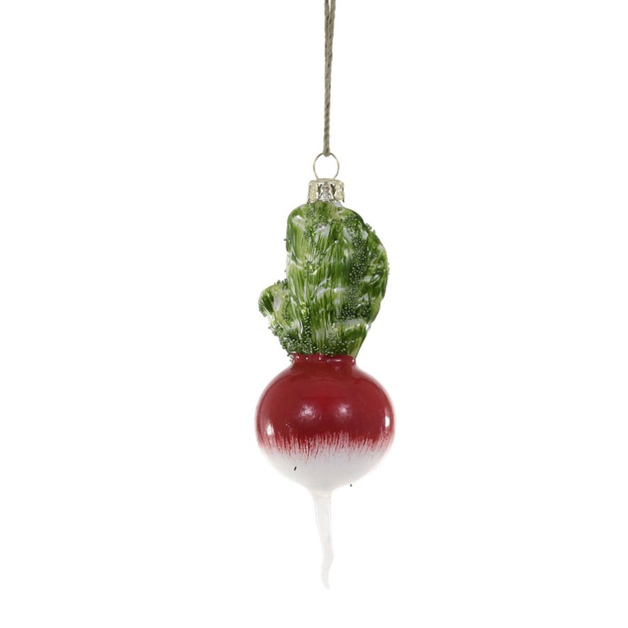 Cody Foster Farm Fresh Radish Glass Ornament | Putti Christmas Decorations 