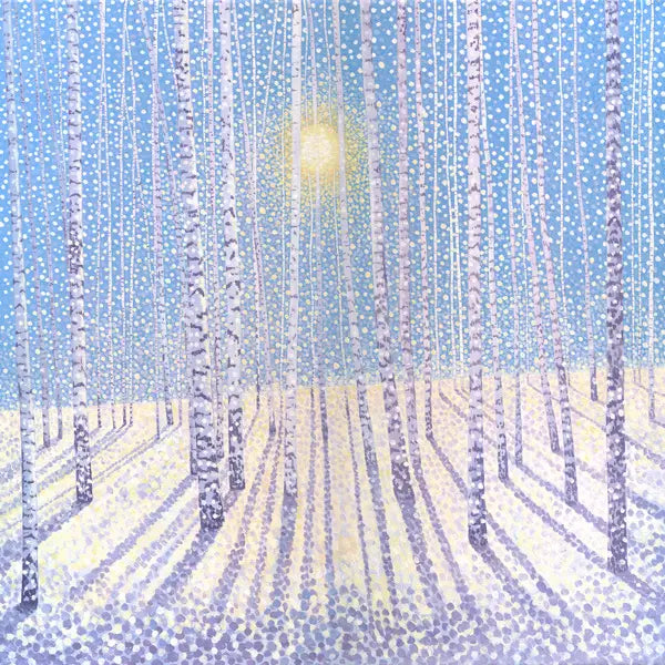 Susan Entwistle Snow Birch Greeting Card | Putti Celebrations 