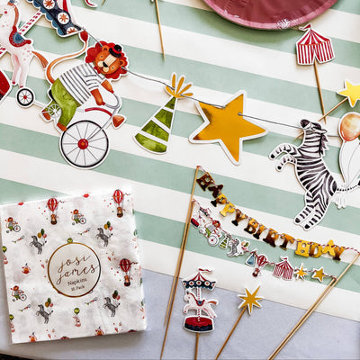 Josi James  Carnival Cupcake Toppers - Putti Fine Furnishings