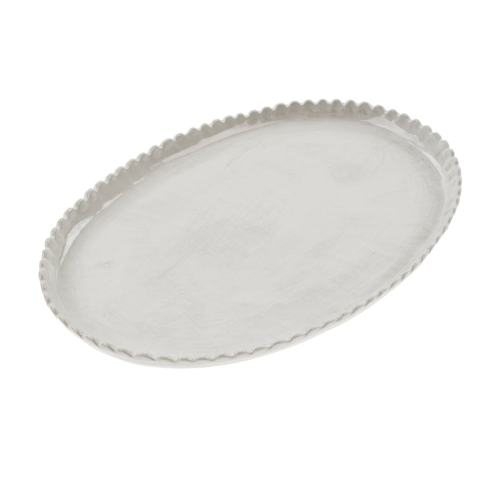 Scalloped Oval Platter | Putti Fine Furnishings 