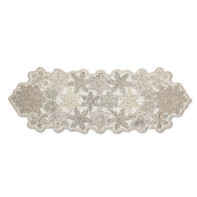 Beaded Snowflakes Table Runner | Putti Christmas Celebrations Canada