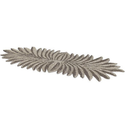 Silver Palm Leaf Bead Table Runner | Putti Fine Furnishings Canada