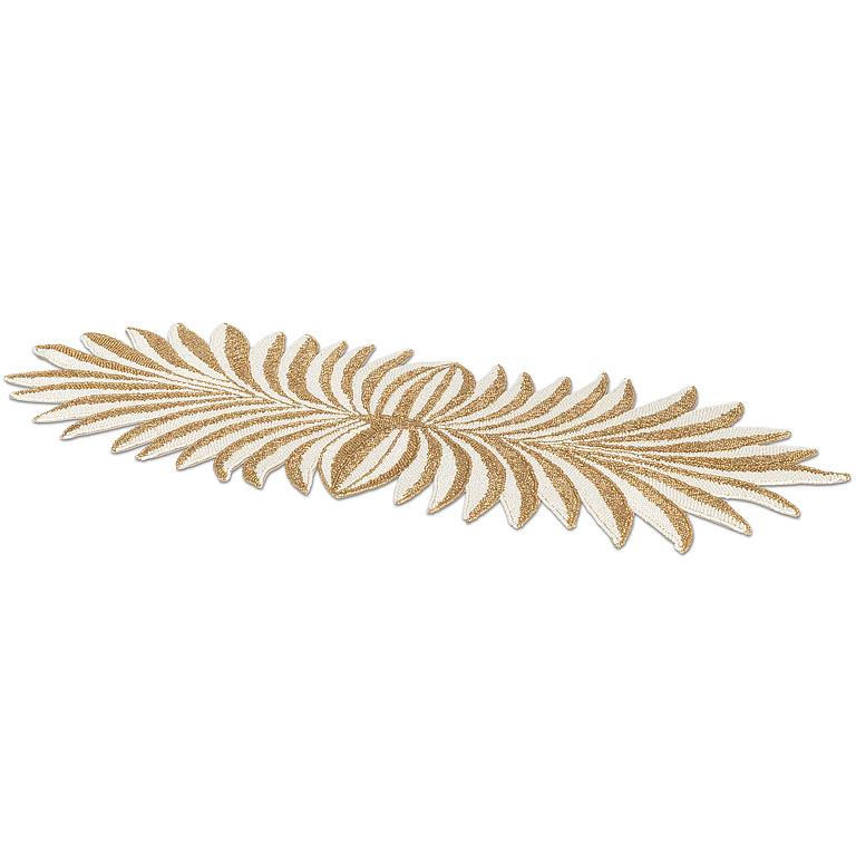 Gold Palm Leaf Bead Table Runner | Putti Fine Furnishings Canada