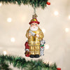 Old World Christmas Yellowcoat Fireman Santa Ornament | Putti Christmas Decorations