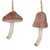 Dust Rose Velvet Toadstool Ornament