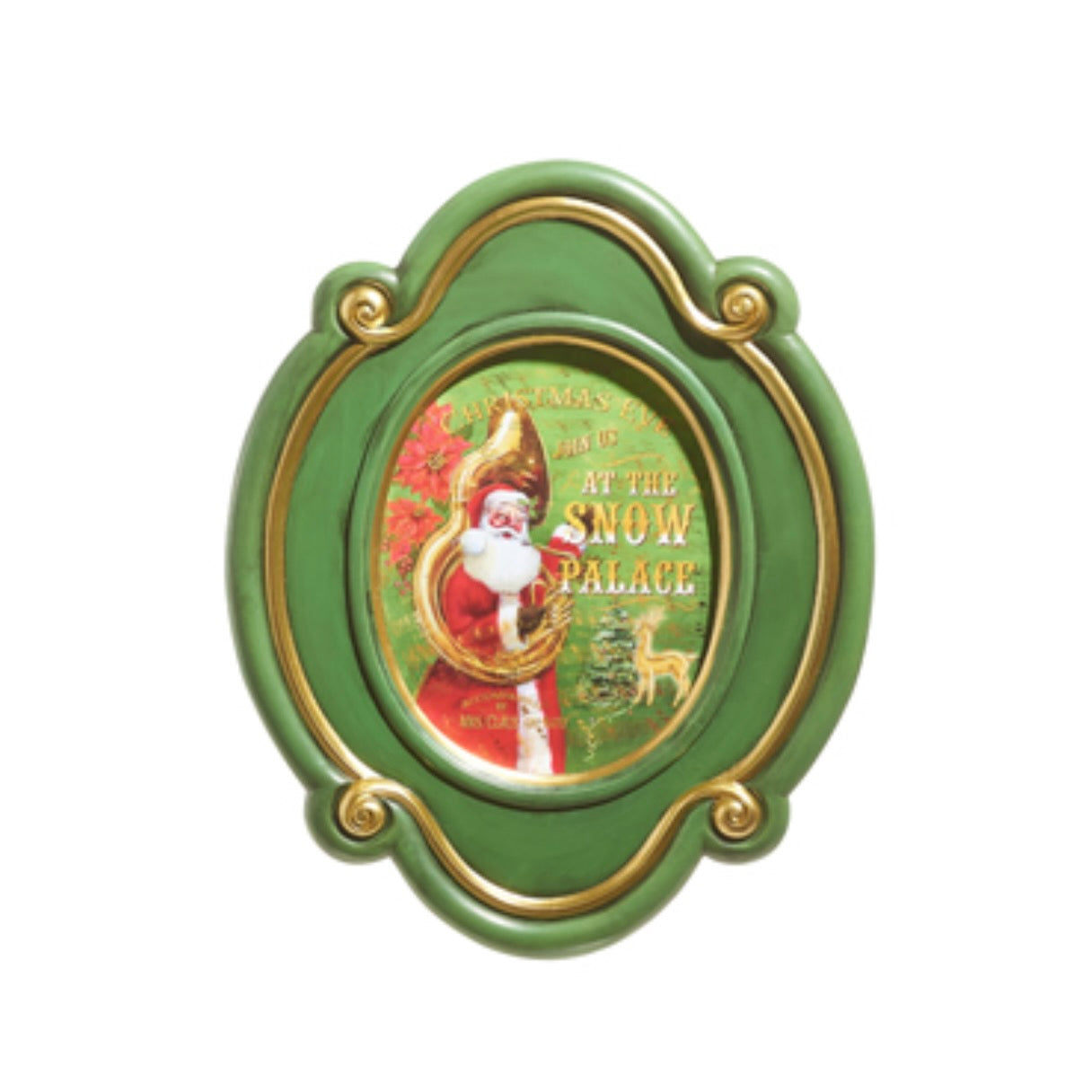 Framed Vintage Santa Artwork - Snow Palace