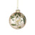 Magnolia on Matte Gold Glass Ball Ornament  | Putti Christmas Celebrations 