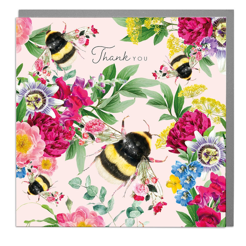 Botanical Bee Thank You Boxed Note Cards | Putti Fine Furnishings 