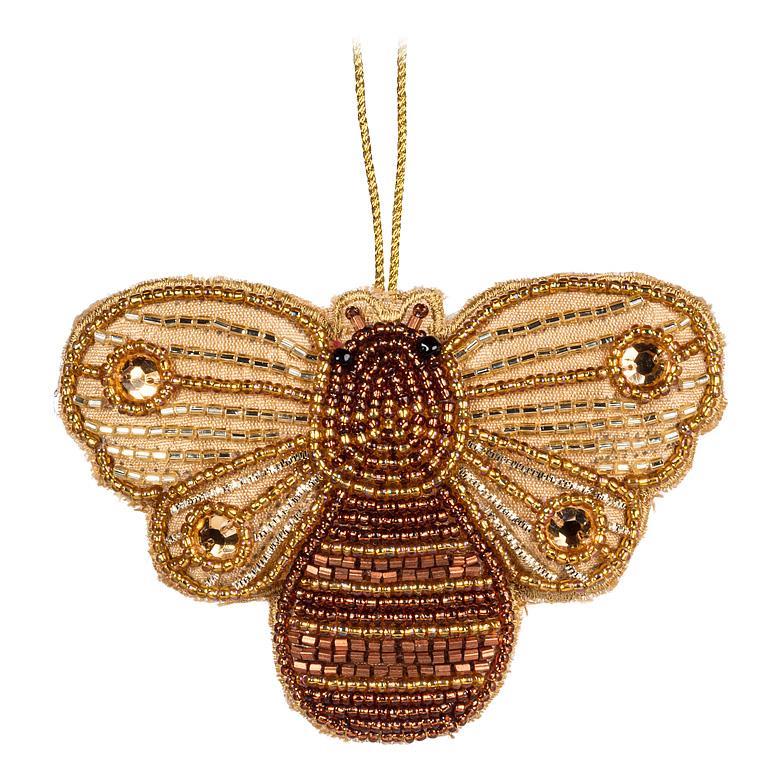 Gold Bee Bead Ornament