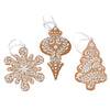 White Icing Gingerbread Ornaments | Putti Christmas Decorations
