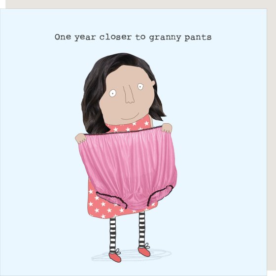 Rosie Made a Thing Greeting Card - Granny Pants