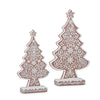 Frosted Gingerbread Trees | Putti Christmas Decorations