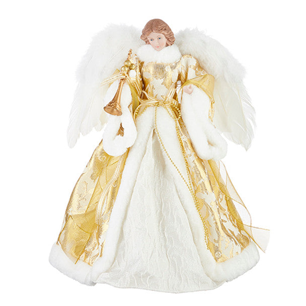 Golden Angel Christmas Tree Topper | Putti Christmas Decorations 