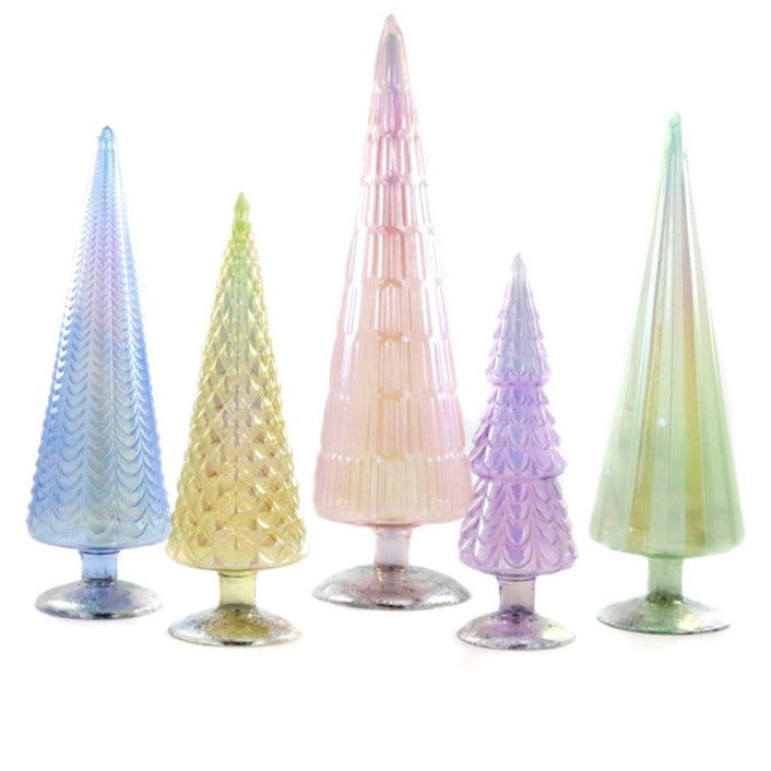 Cody Foster Pastel Iridescent Glass Trees