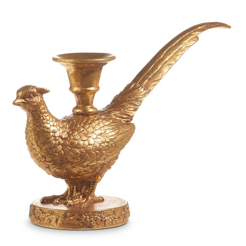 Gold Pheasant Candle Holder | Putti Fine Furnishings 