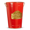 Red Christmas Tree Farm Tin Bucket - 40cm  | Putti Christmas Decorations