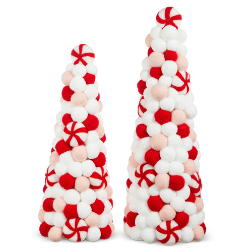 Felt Peppermint Cone Tree | Putti Christmas Decorations 