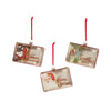 Vintage Postcard Glass Ornament