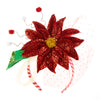Red Sparkle Poinsettia Christmas Headband | Putti Christmas Party