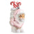 Pink Santa with Candy Canes Glass Ornament