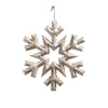 Whitewashed Snowflake Decoration - Medium
