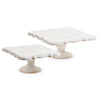 Square Whitewashed Wood Pedestals | Putti Fine Furnishings