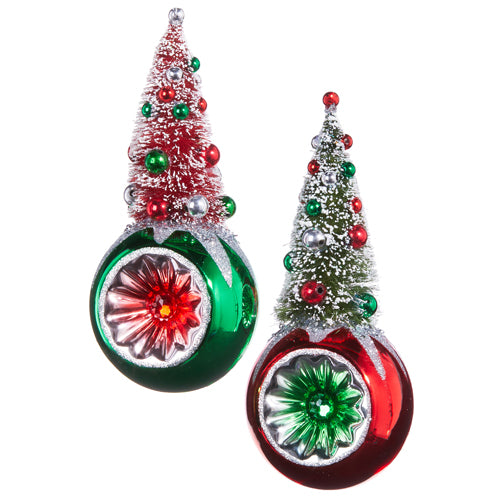 Bottle Brush Reflector Tree Ornament