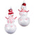 Peppermint Snowman Glass Ornament