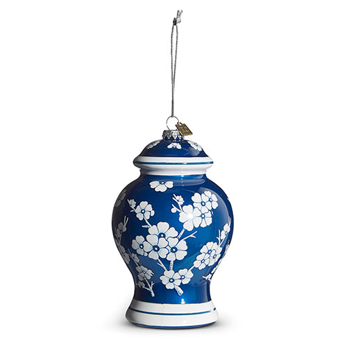 Blue Ginger Jar Glass Ornament