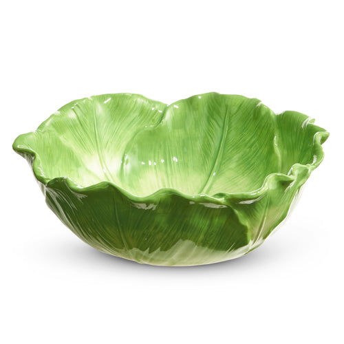Green Cabage Bowl - Large | Putti Fine Furnishings 