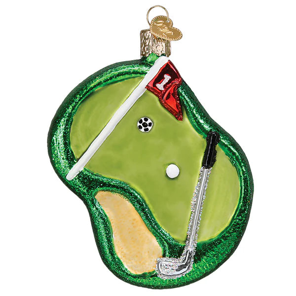 Old World Christmas Putting Green Glass Ornament