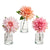 Real Touch Dhalia Stem in Glass Vase