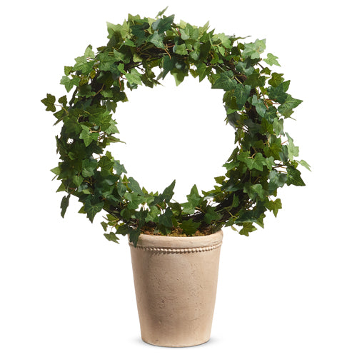 Potted Ivy Ring Topiary - Large
