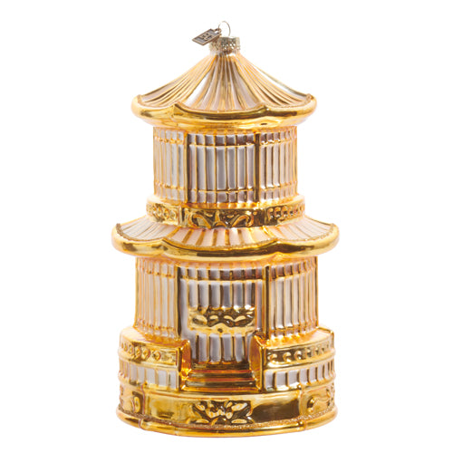 Eric Cortina Gilded Birdcage Glass Ornament | Putti Christmas Decorations 