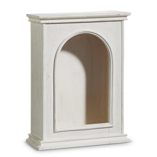 White Washed Curio Mini Cabinet