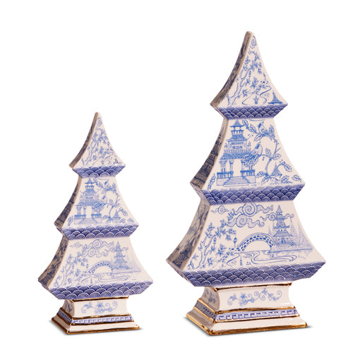 Blue Chinoiserie Tree | Putti Christmas Decor 