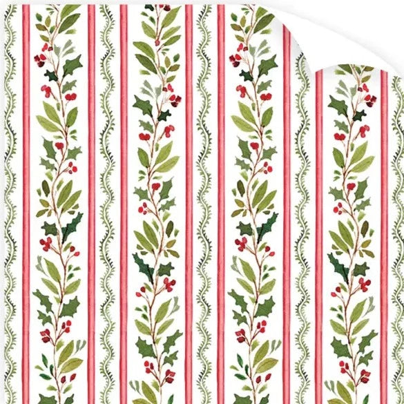 Dogwood Hill Holly Vine Wrapping Paper Roll | Putti Christmas 