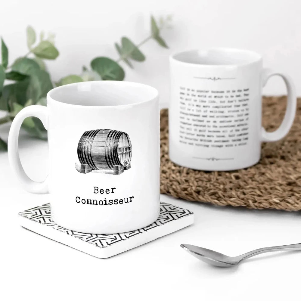 'Beer Connoisseur' Gift Boxed Mug | Putti Fine Furnishings Canada 