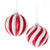 Peppermint Striped Glass Ball Ornament