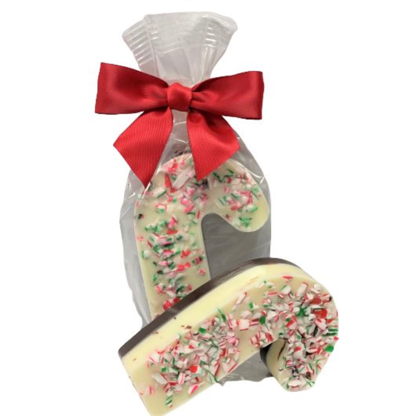 White & Dark Chocolate Peppermint Candy Cane