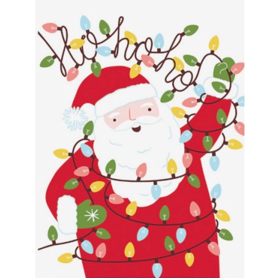 Santa and Christmas Lights Petite Christmas Boxed Cards | Putti Christmas 