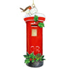 British Post Box with Robin Wood Ornament | Putti Christmas Decorations