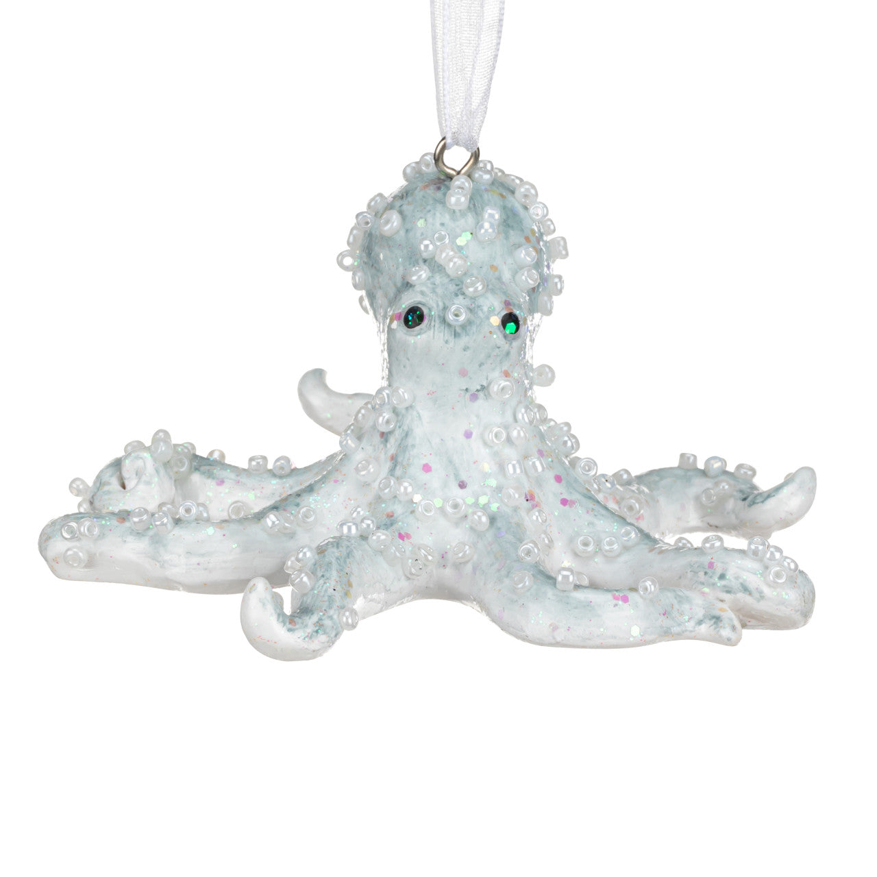 Iridescent Blue Octopus  Resin Ornament